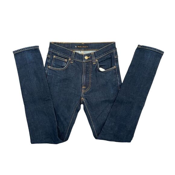 Nudie Jeans Co. Men's Lean Dean Dry 16 Dips Denim Jeans Skinny Blue Wash Size 28 - Picture 4 of 11